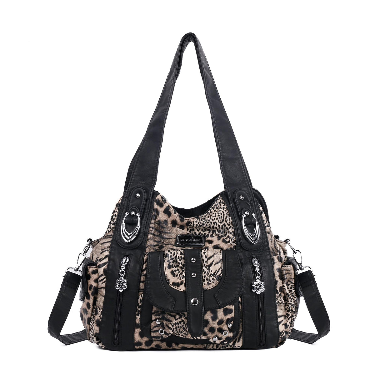 Retro Leopard Print Spacious Wandering Tote Bag
