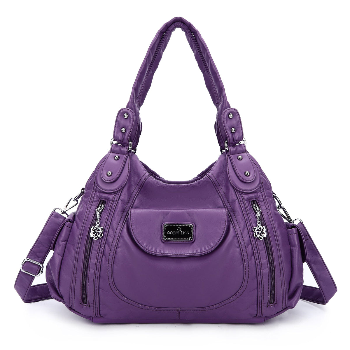 Women Handbag With High Quality Washed PU Multi Purpose Tote Bag