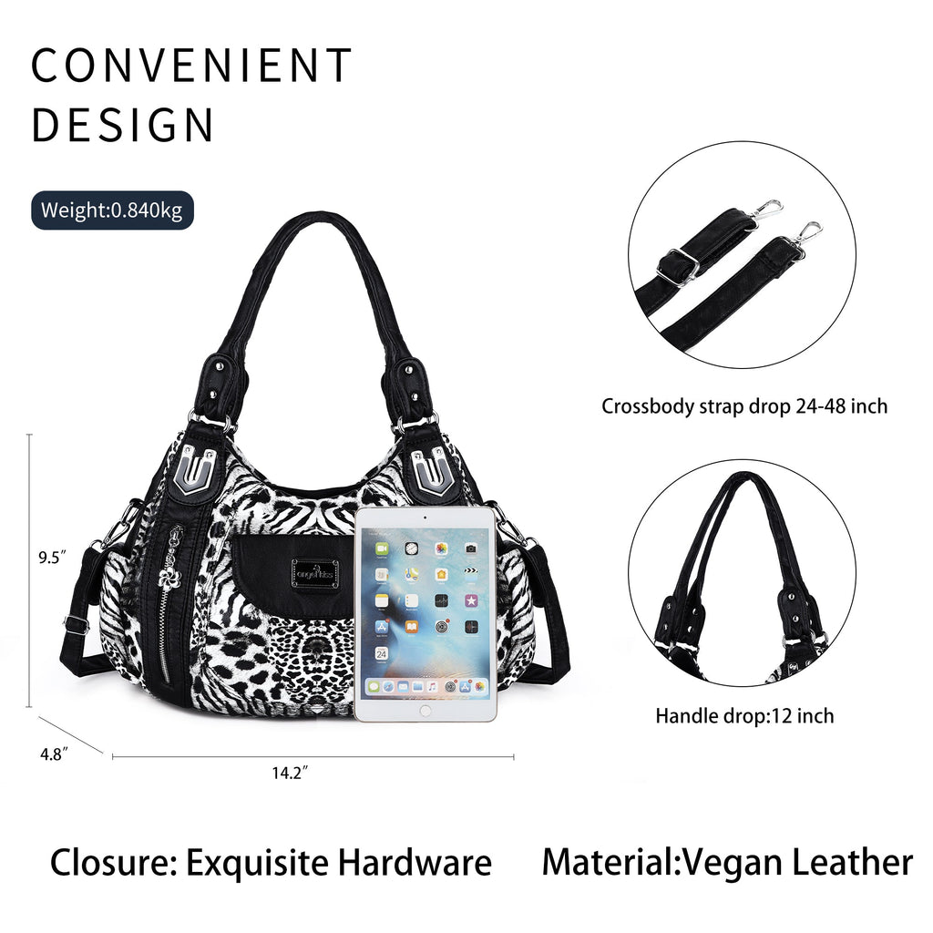 Women  Handbag With High Quality Washed PU Multi-function Bag