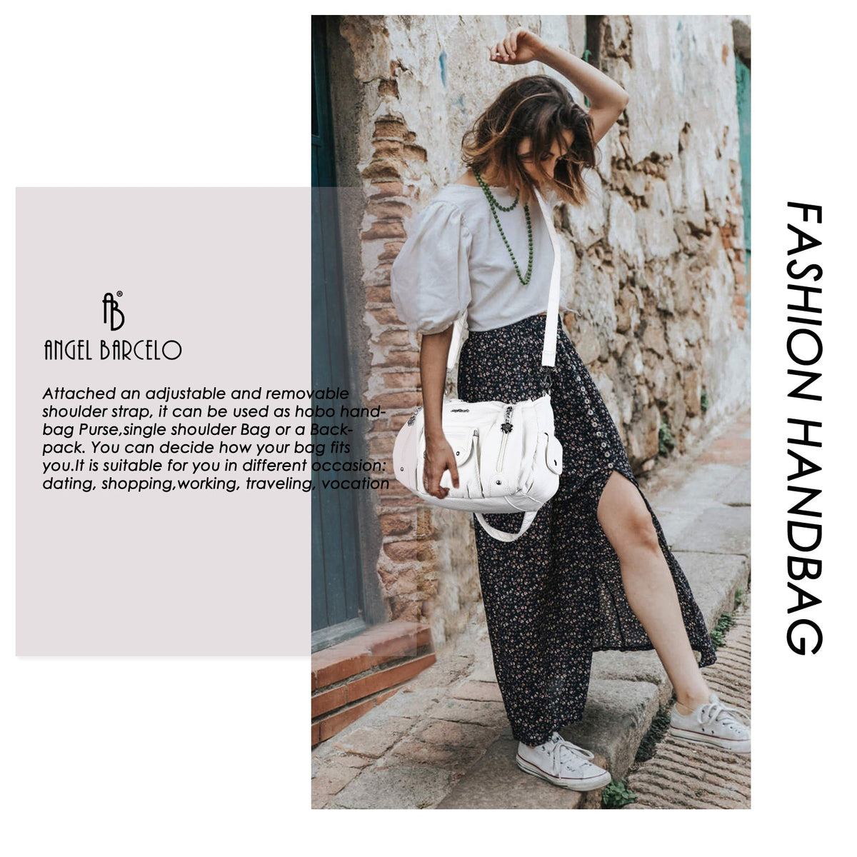 Vintage Old-Washed PU Leather Women’s Shoulder Tote Bag