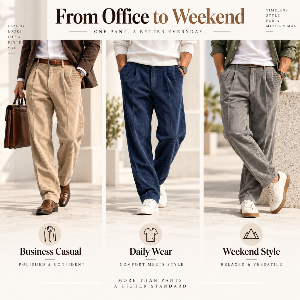Men's Corduroy Straight Leg Pants