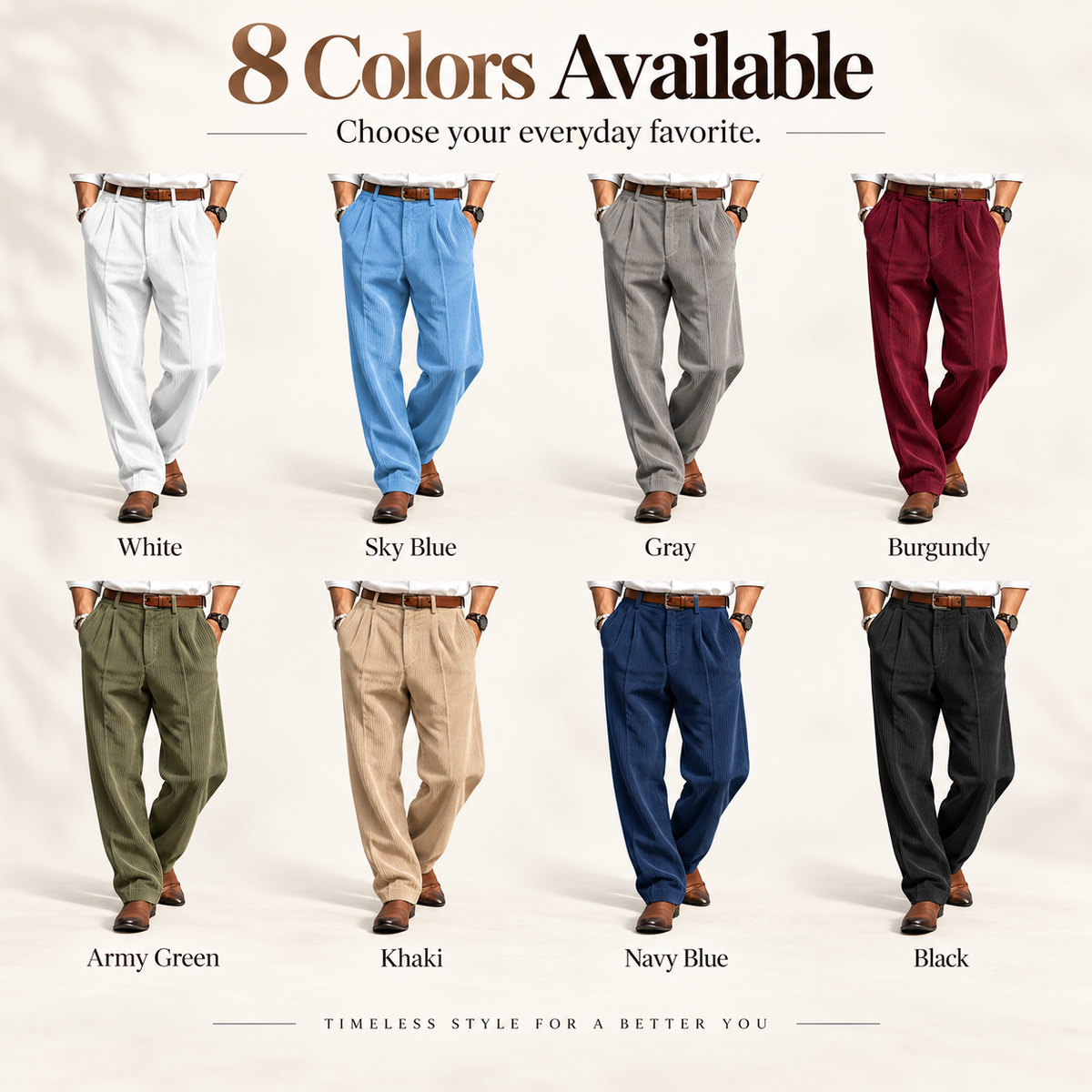 Men's Corduroy Straight Leg Pants