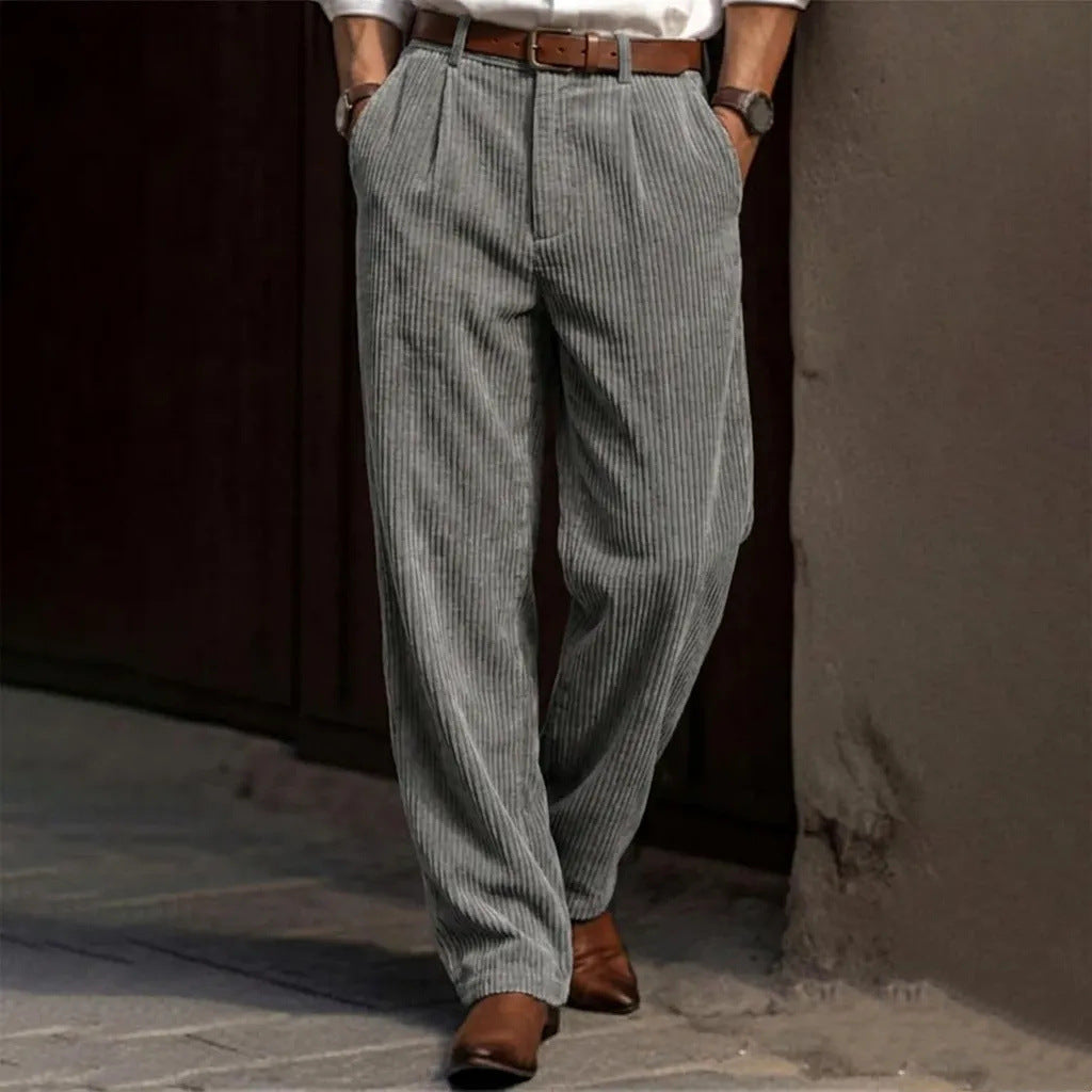 Men's Corduroy Straight Leg Pants