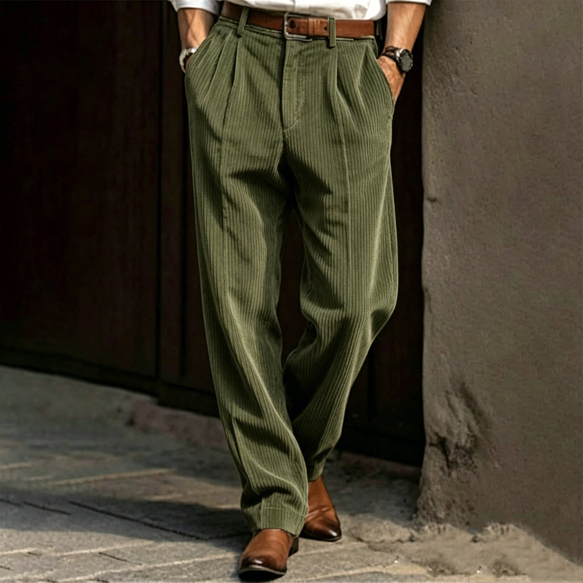 Men's Corduroy Straight Leg Pants