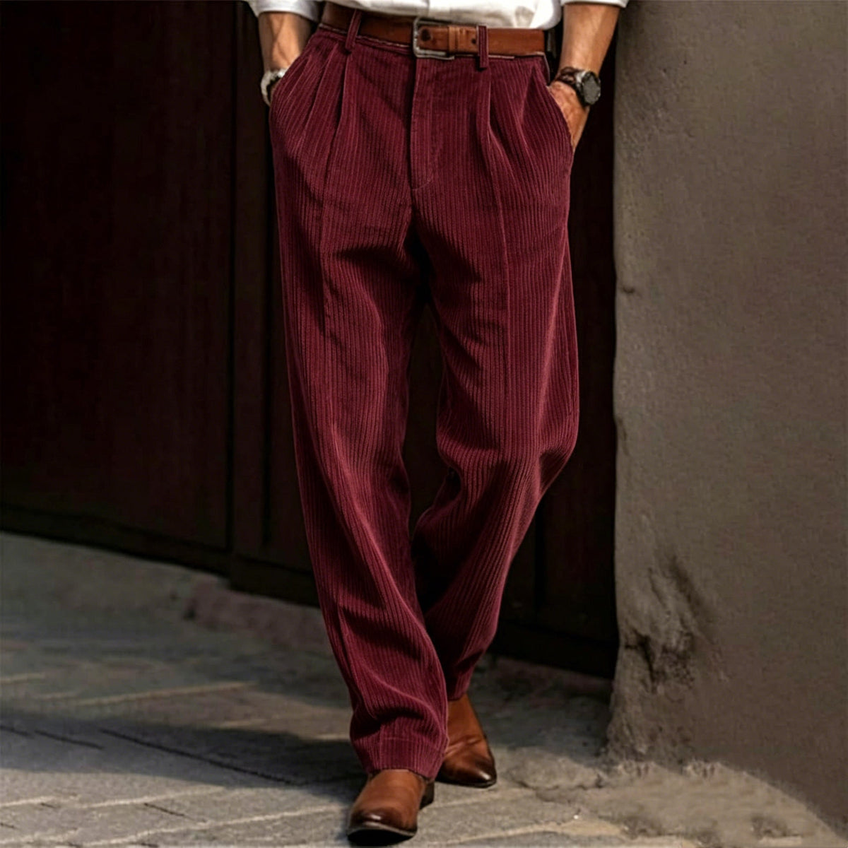 Men's Corduroy Straight Leg Pants