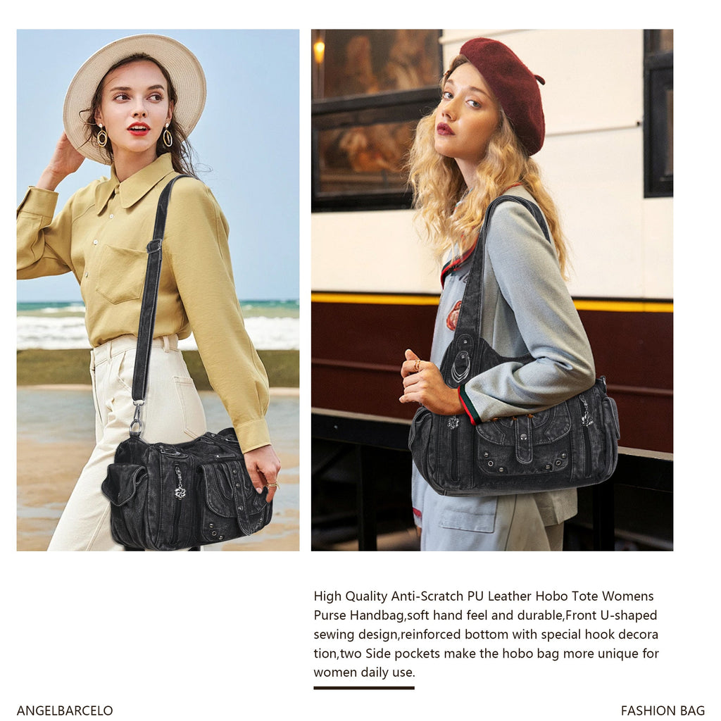 Vintage Luxe Relaxed-Shape Hobo Handbags