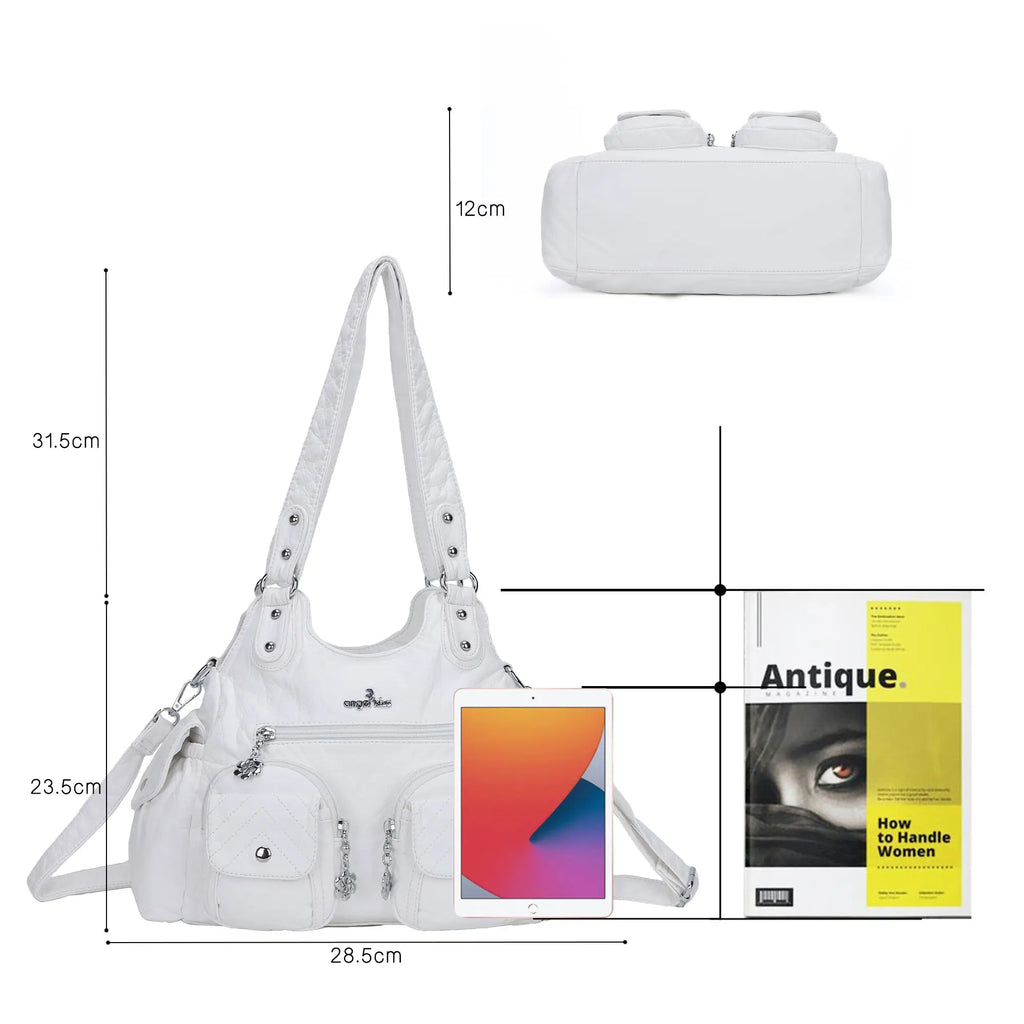 AngelKiss Tie-Dye Artistic Handbag with Crossbody Strap