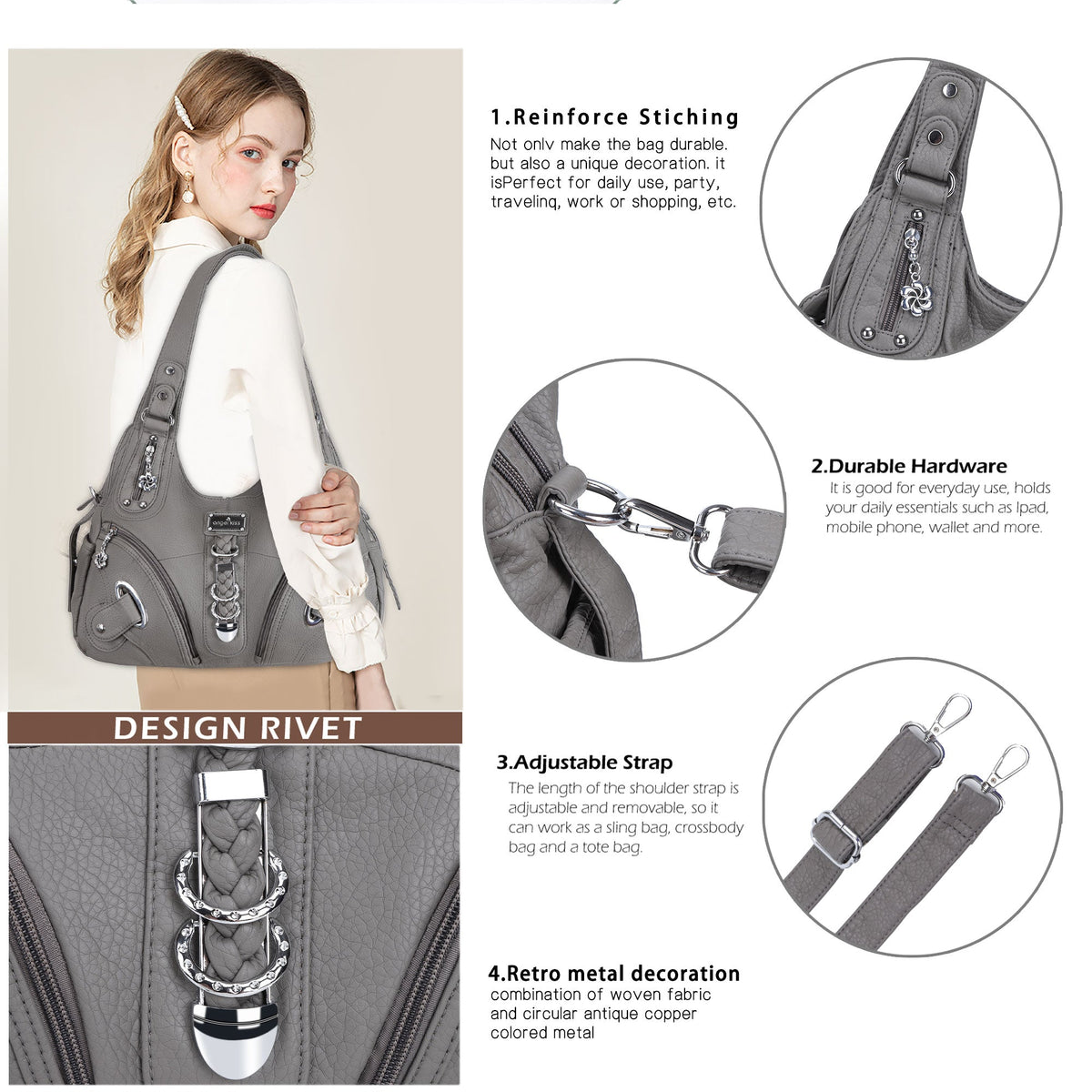 Hobo Shoulder Handbag Purse