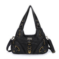 Heritage Braided Buckle Vegan Leather Hobo Bag
